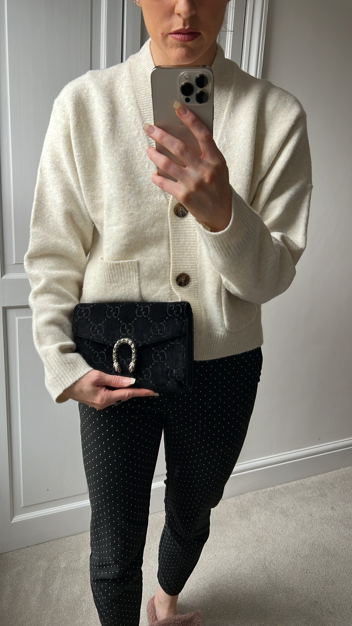 Gucci Black Velvet Dionysus Mini Chain Bag