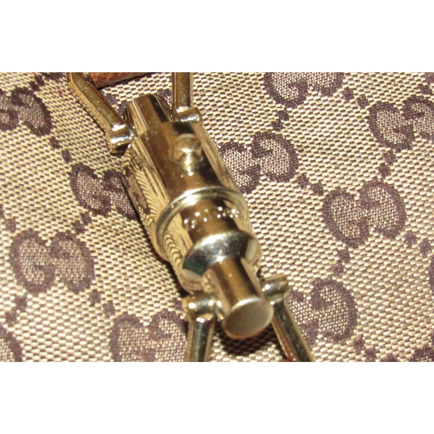 Gucci brown Guccissima print XL Jackie hobo with a gold piston clasp!