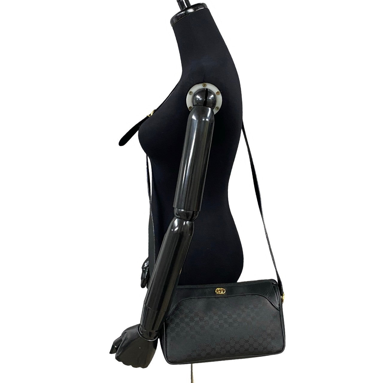 GUCCI Shoulder Bag leather black