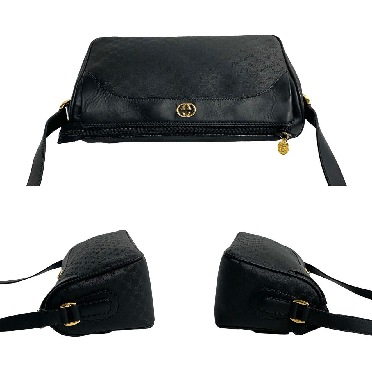 GUCCI Shoulder Bag leather black