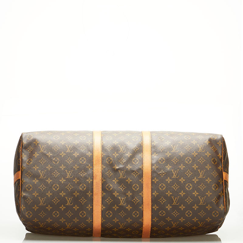 Louis Vuitton Brown Canvas Keepall Bandouli√®re 60 travel bag