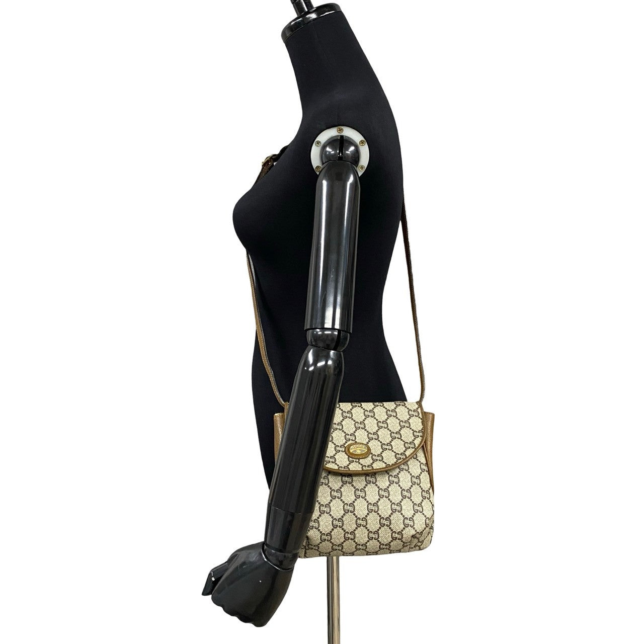 GUCCI Shoulder Bag leather Brown