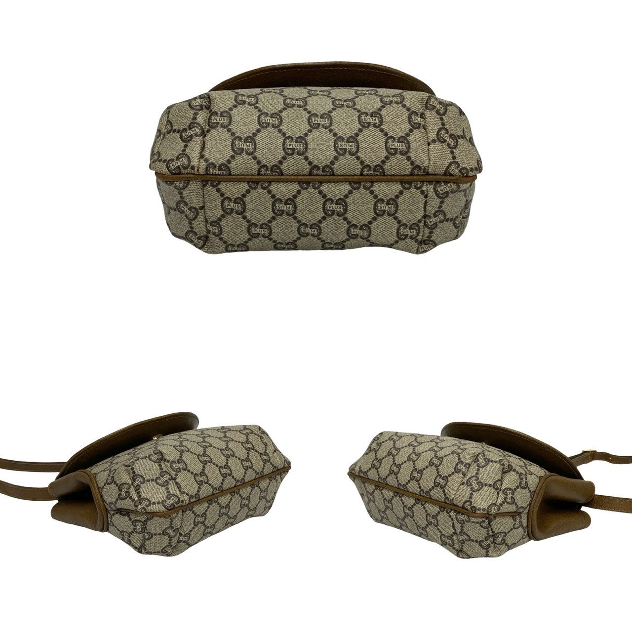 GUCCI Shoulder Bag leather Brown