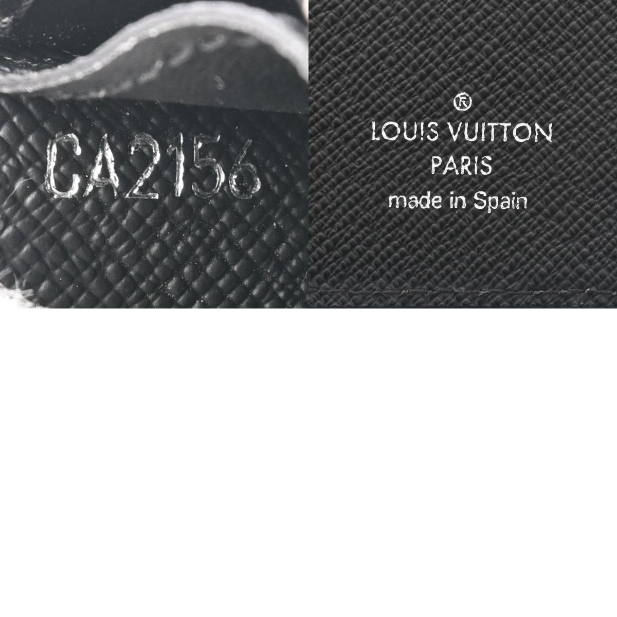 Louis Vuitton Black Leather Portefeuille Brazza wallet accessories