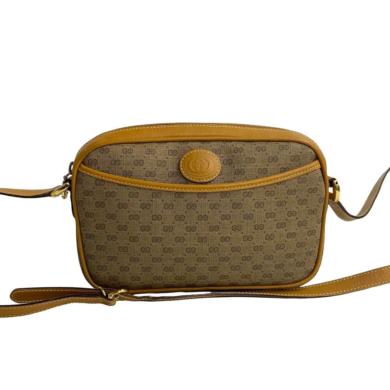 GUCCI Shoulder Bag leather Brown
