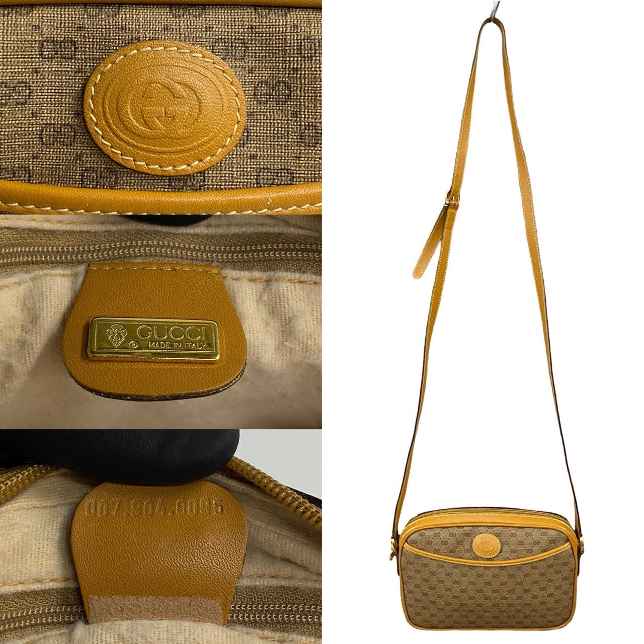 GUCCI Shoulder Bag leather Brown