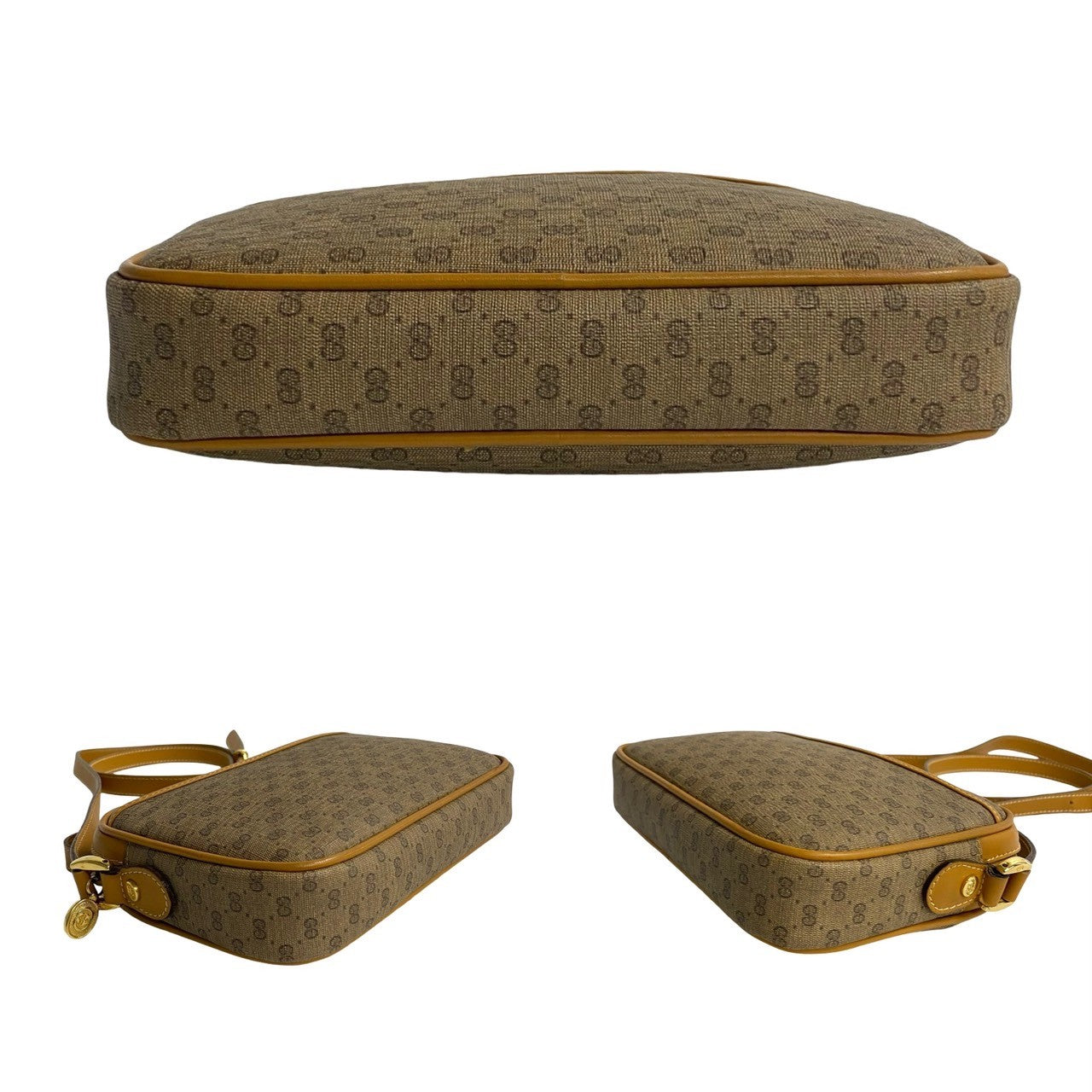 GUCCI Shoulder Bag leather Brown