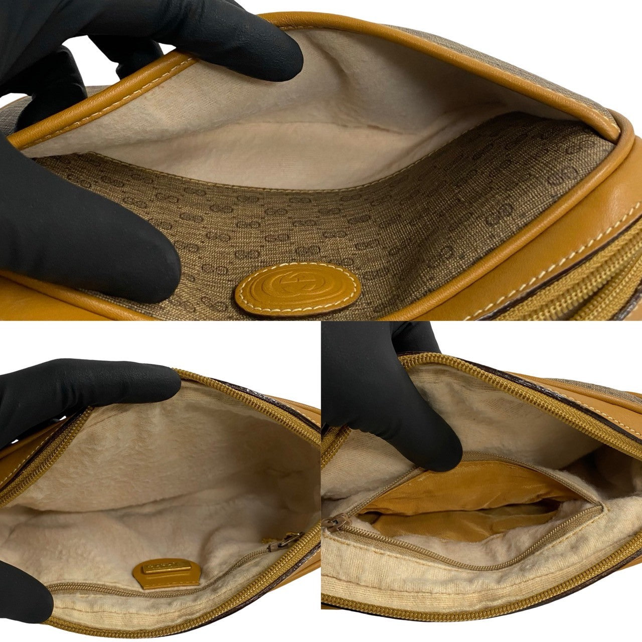 GUCCI Shoulder Bag leather Brown