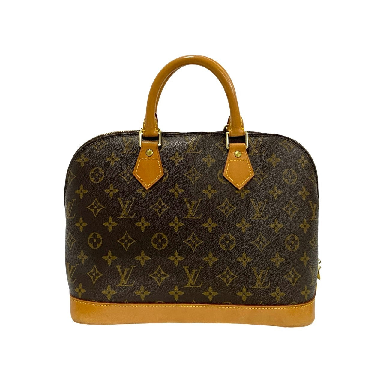 LOUIS VUITTON Handbag leather Brown Monogram Alma
