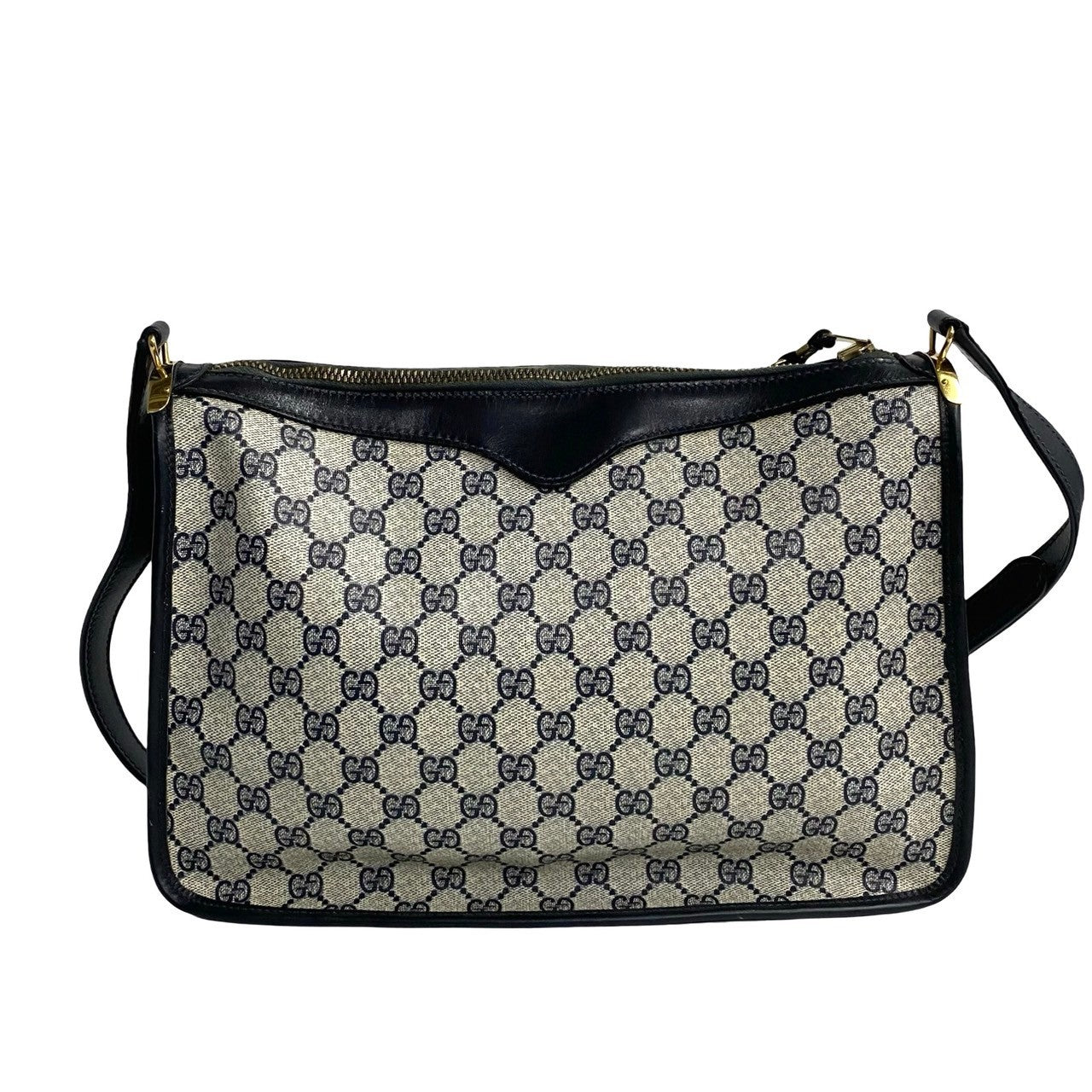 GUCCI Shoulder Bag PVC Navy Sherry line