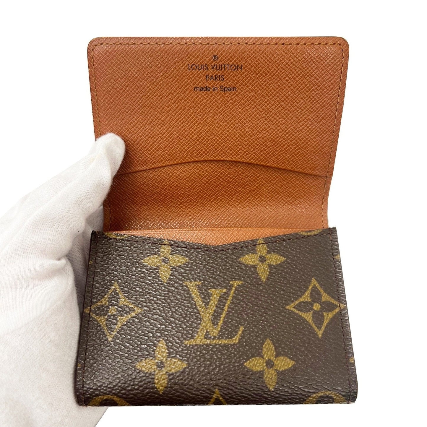 Louis Vuitton Brown Canvas Card case wallet accessories