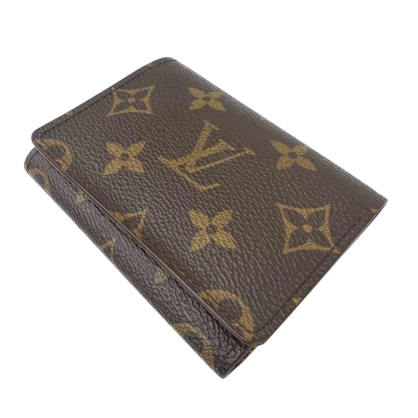 Louis Vuitton Brown Canvas Card case wallet accessories