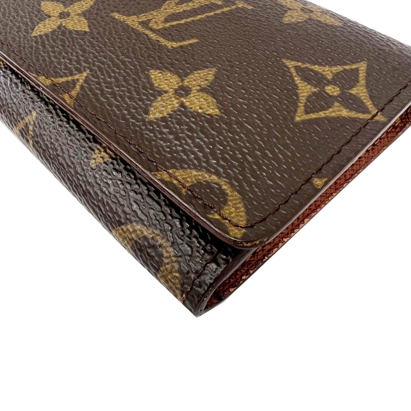 Louis Vuitton Brown Canvas Card case wallet accessories