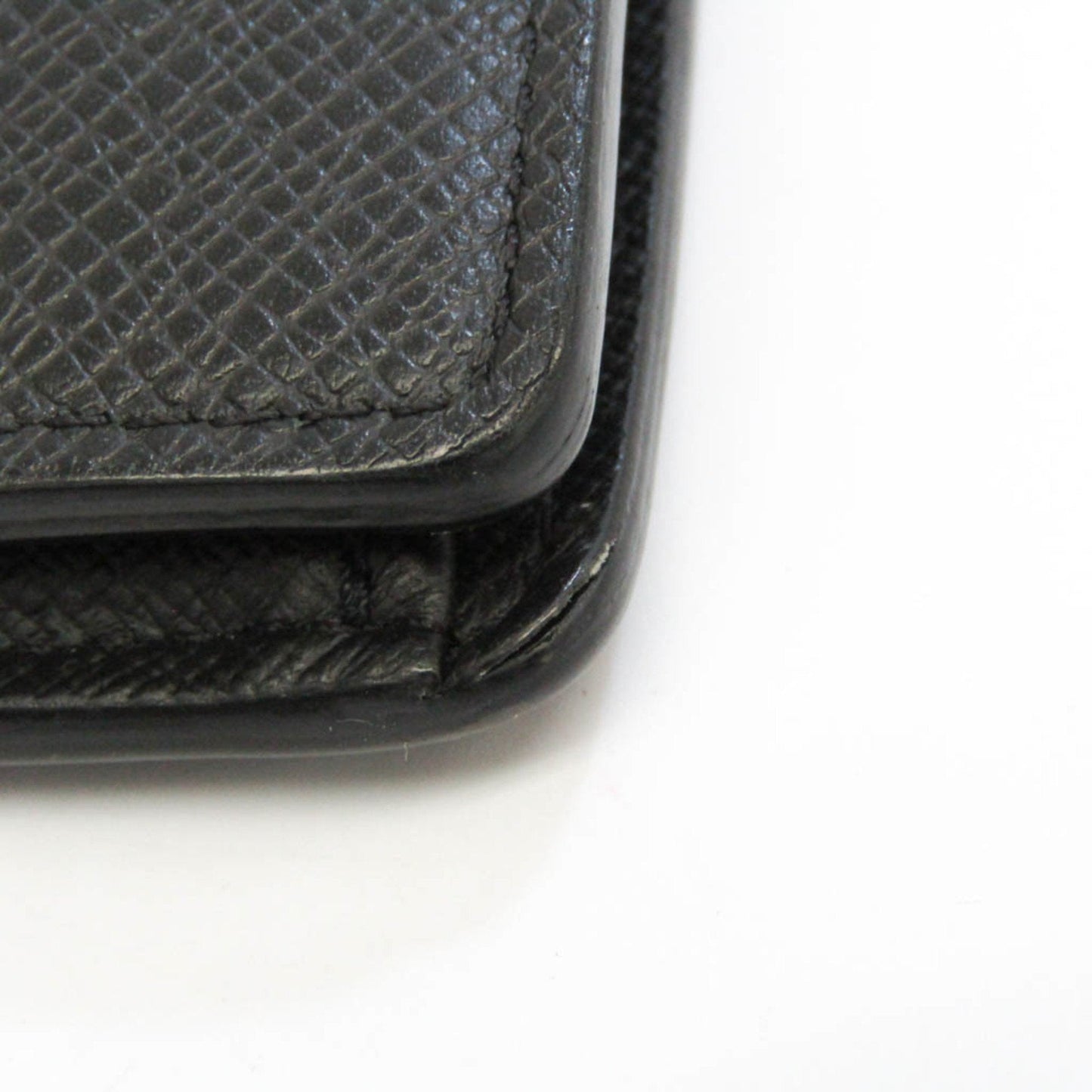 Louis Vuitton Black Leather Portefeuille Brazza wallet accessories