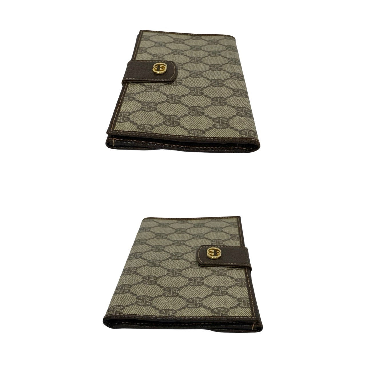 GUCCI Long Wallet Purse leather Brown