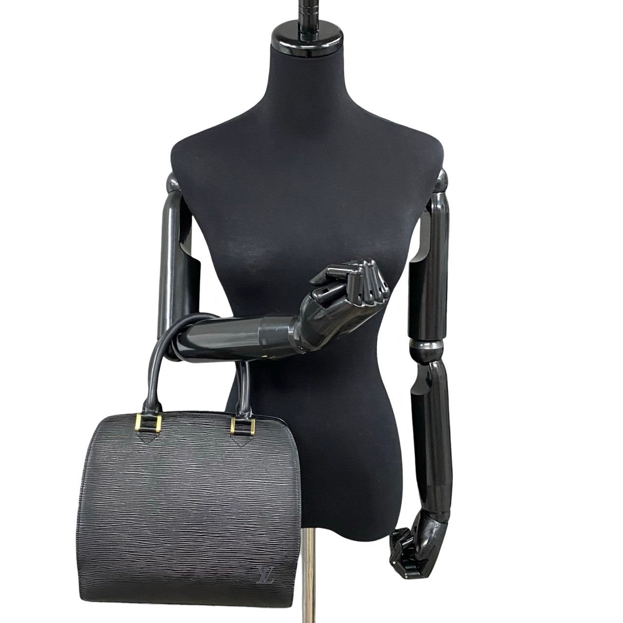 LOUIS VUITTON Handbag Epi Leather black Epi Ponneuf