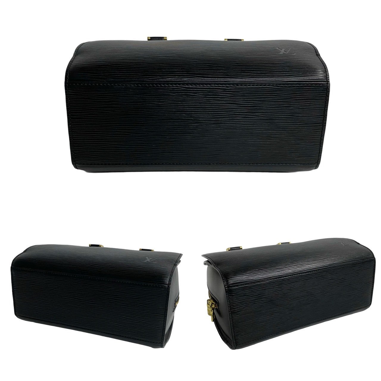 LOUIS VUITTON Handbag Epi Leather black Epi Ponneuf