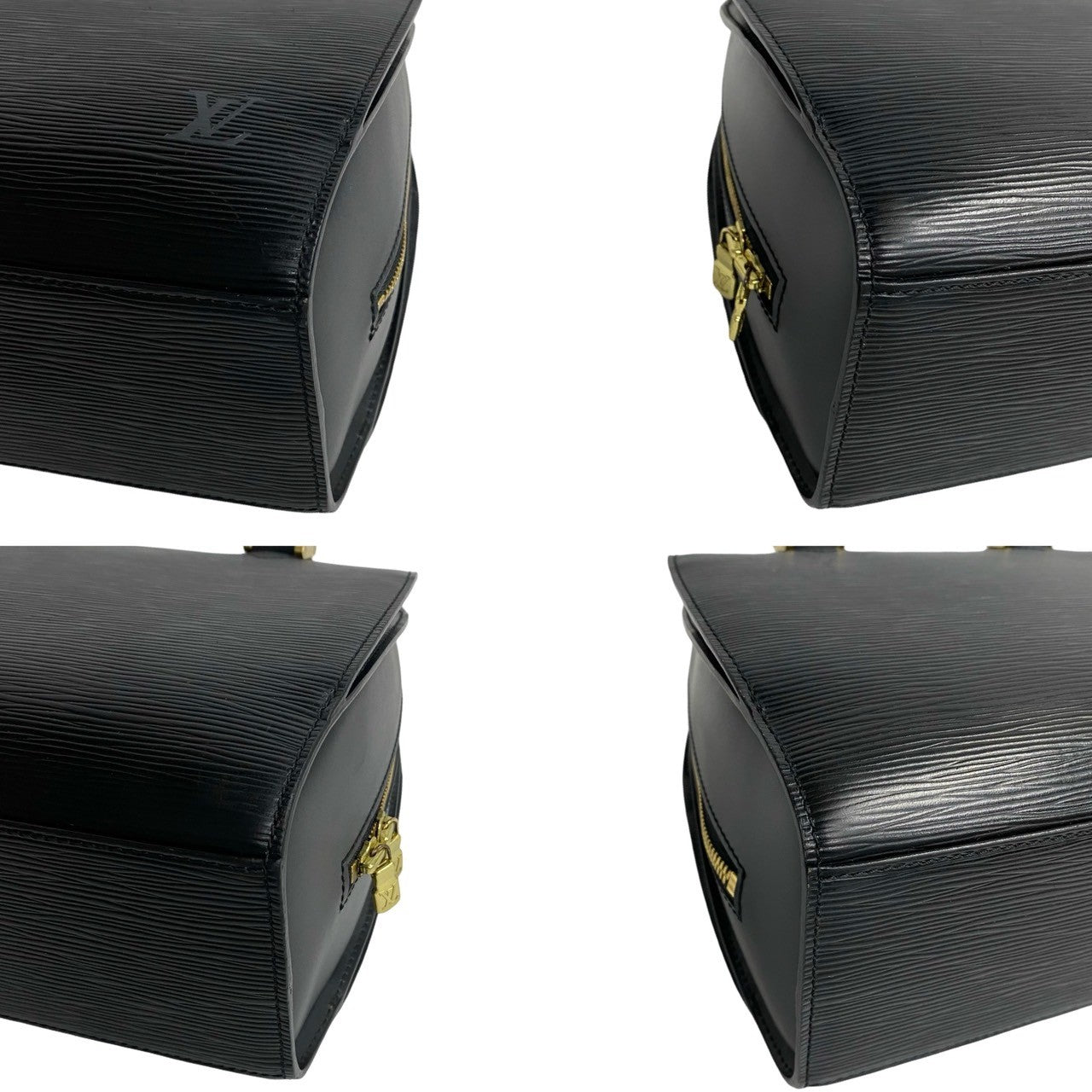 LOUIS VUITTON Handbag Epi Leather black Epi Ponneuf