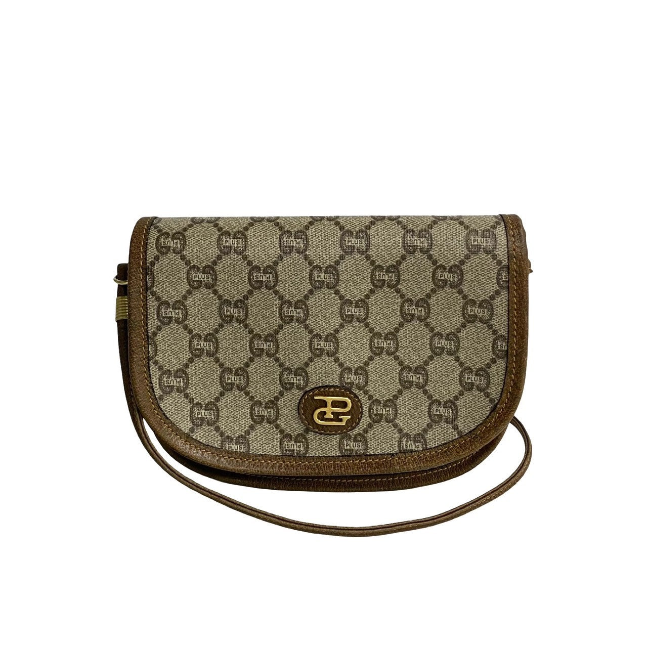 GUCCI Shoulder Bag leather Brown