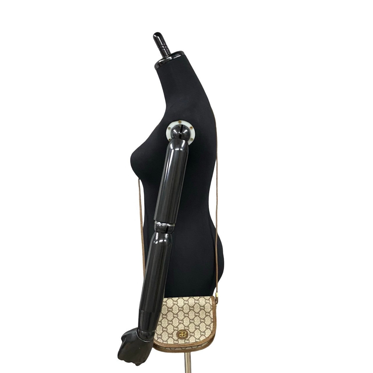 GUCCI Shoulder Bag leather Brown