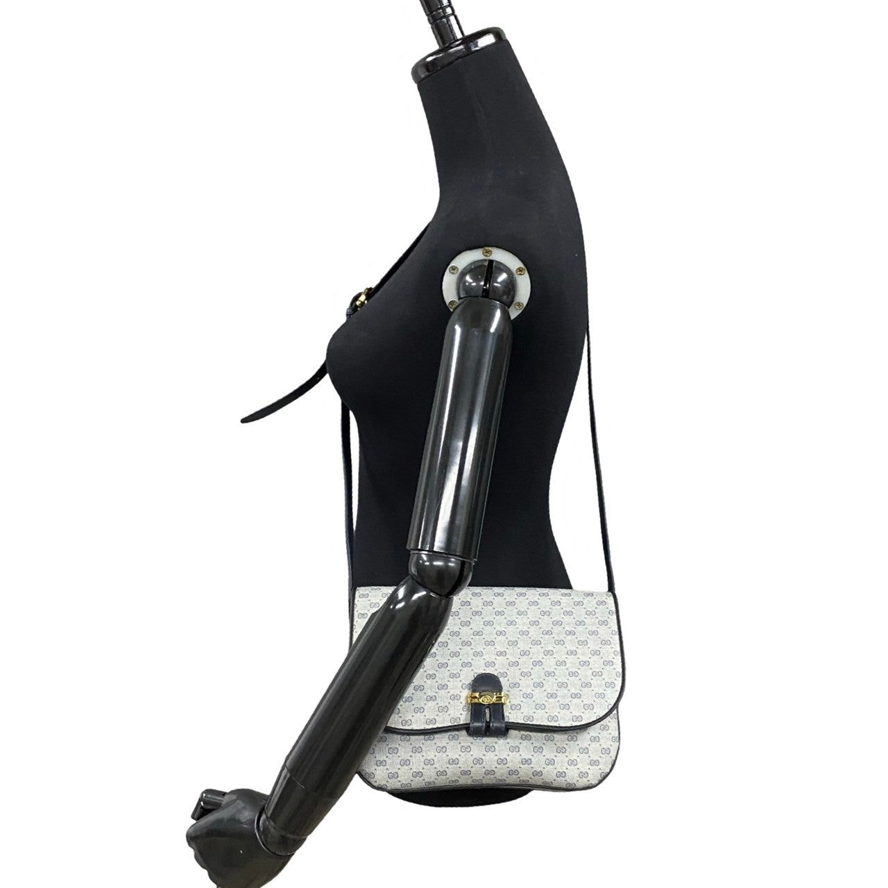 GUCCI Shoulder Bag leather Navy