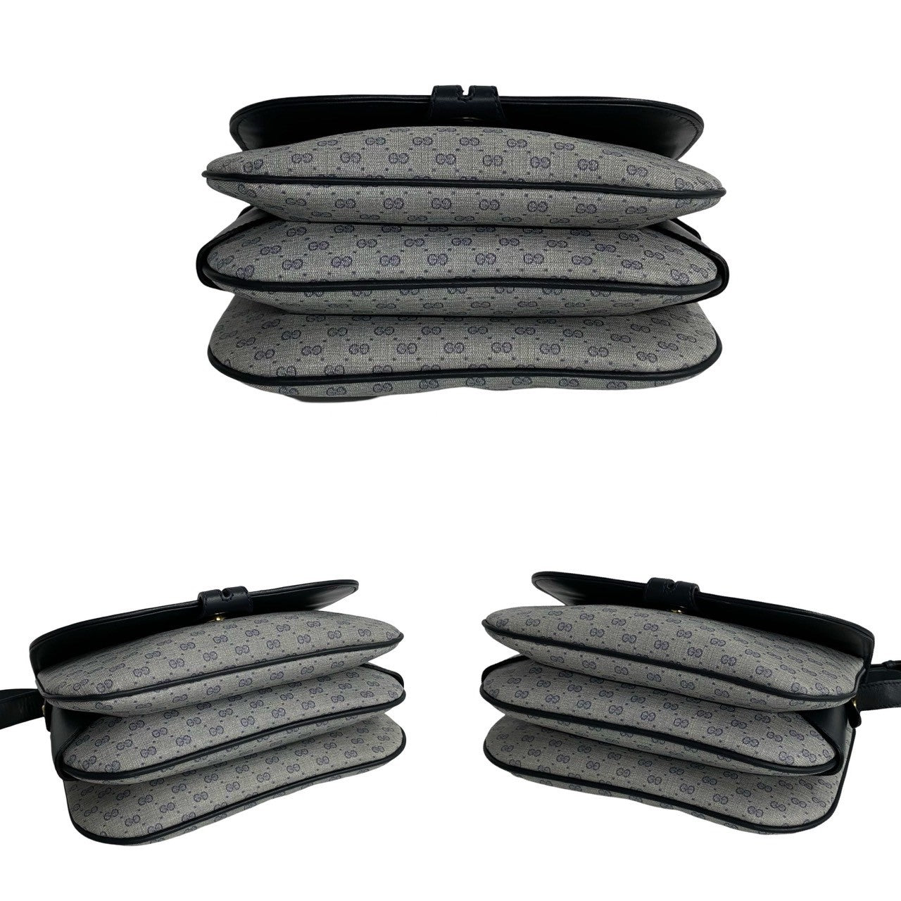 GUCCI Shoulder Bag leather Navy