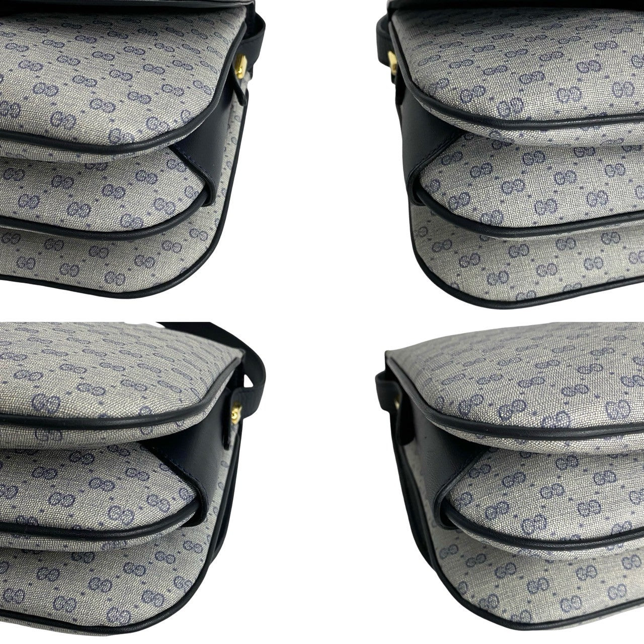 GUCCI Shoulder Bag leather Navy