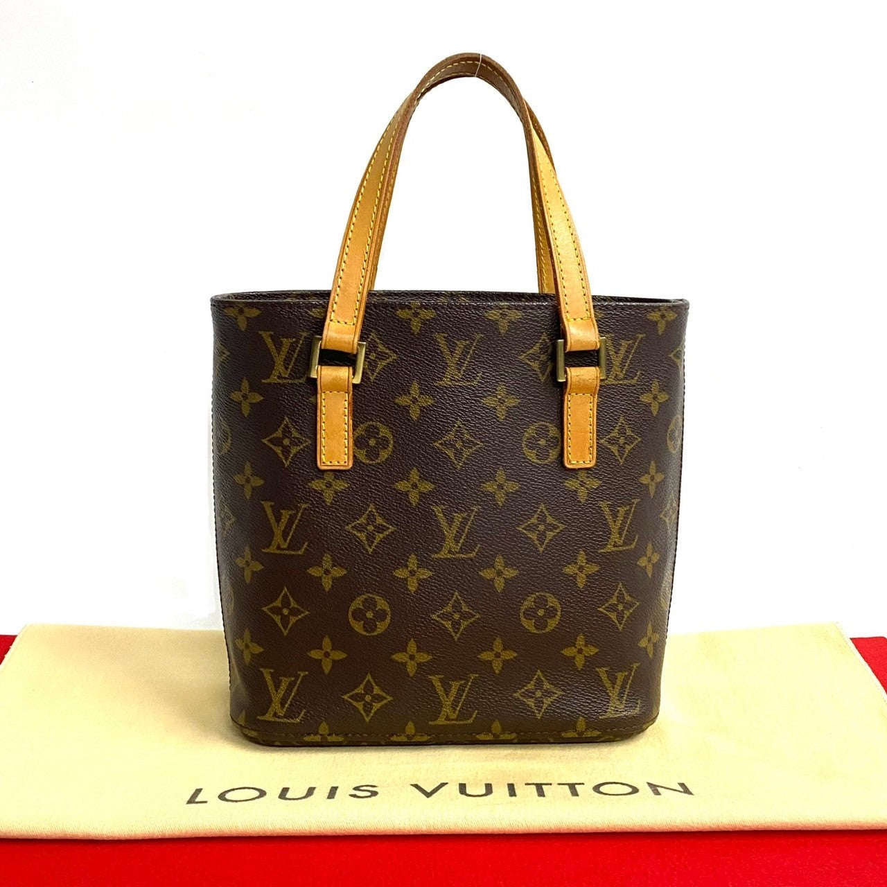 LOUIS VUITTON Handbag leather Brown Monogram VavinPM