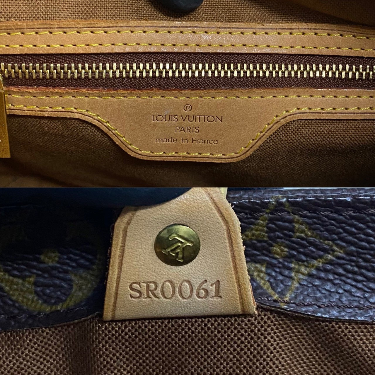 LOUIS VUITTON Handbag leather Brown Monogram VavinPM