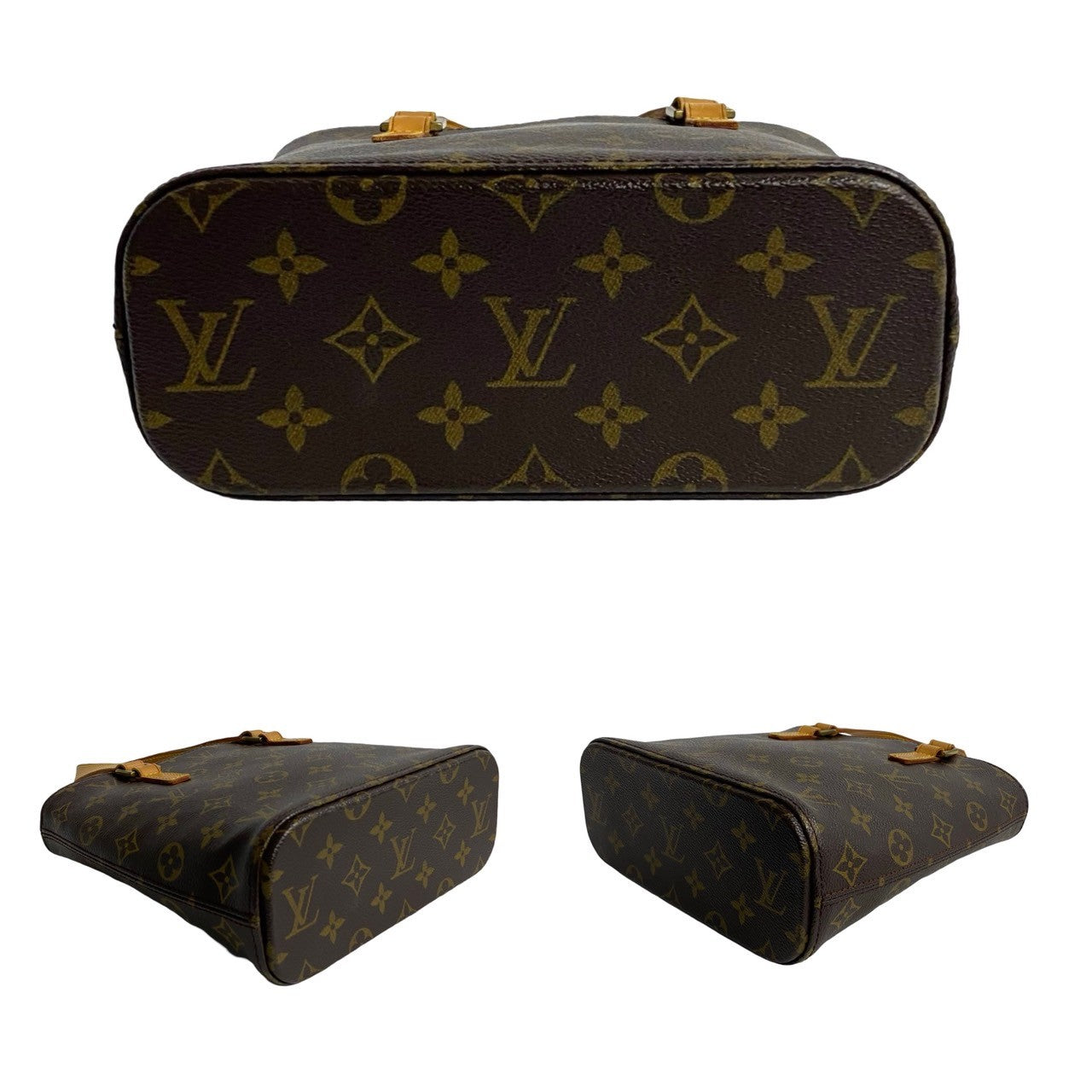 LOUIS VUITTON Handbag leather Brown Monogram VavinPM