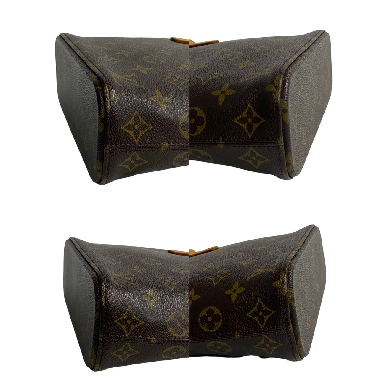 LOUIS VUITTON Handbag leather Brown Monogram VavinPM