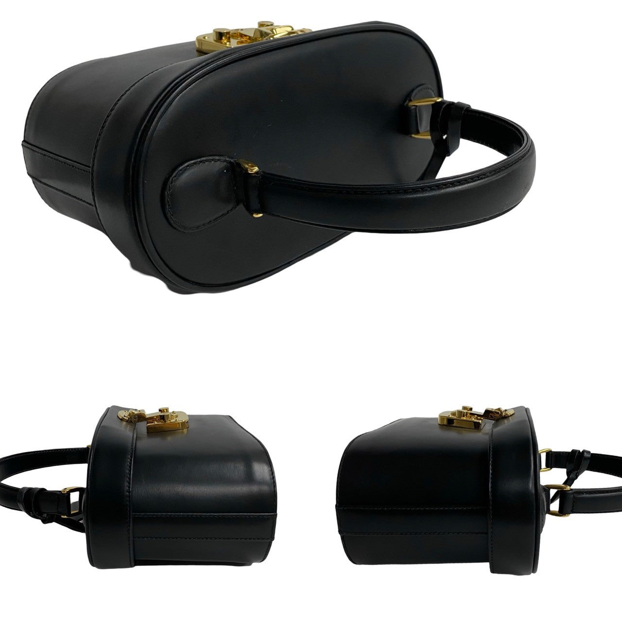 GUCCI Handbag leather black Ready lock