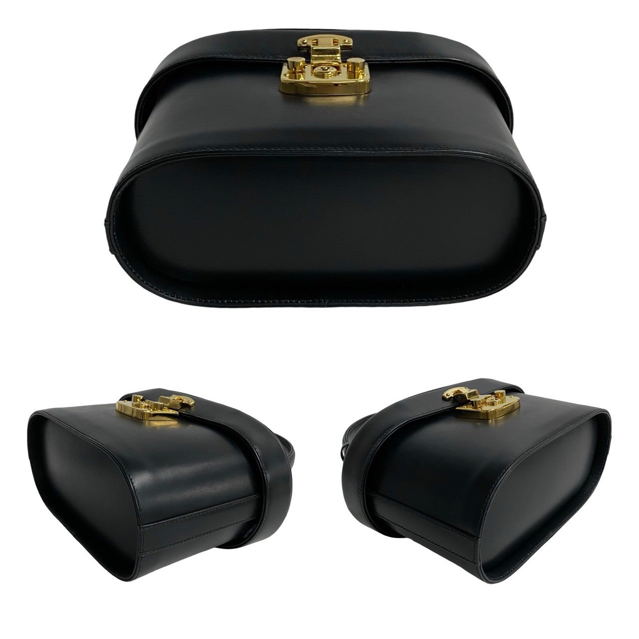GUCCI Handbag leather black Ready lock