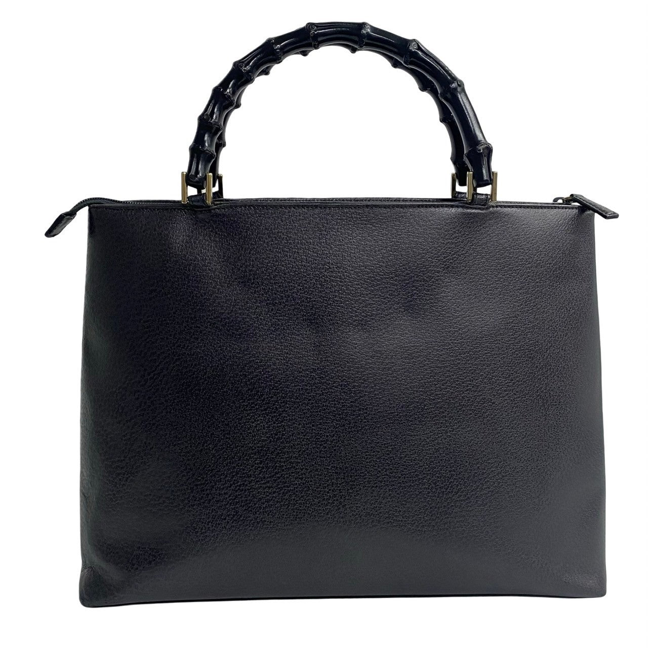 GUCCI Handbag leather Navy Bamboo
