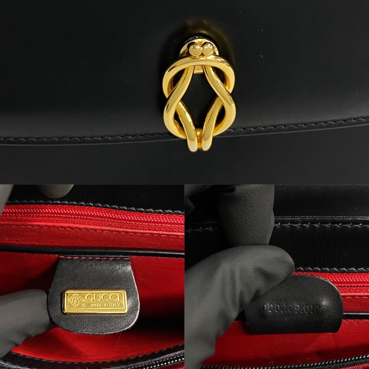 GUCCI Handbag Calfskin black