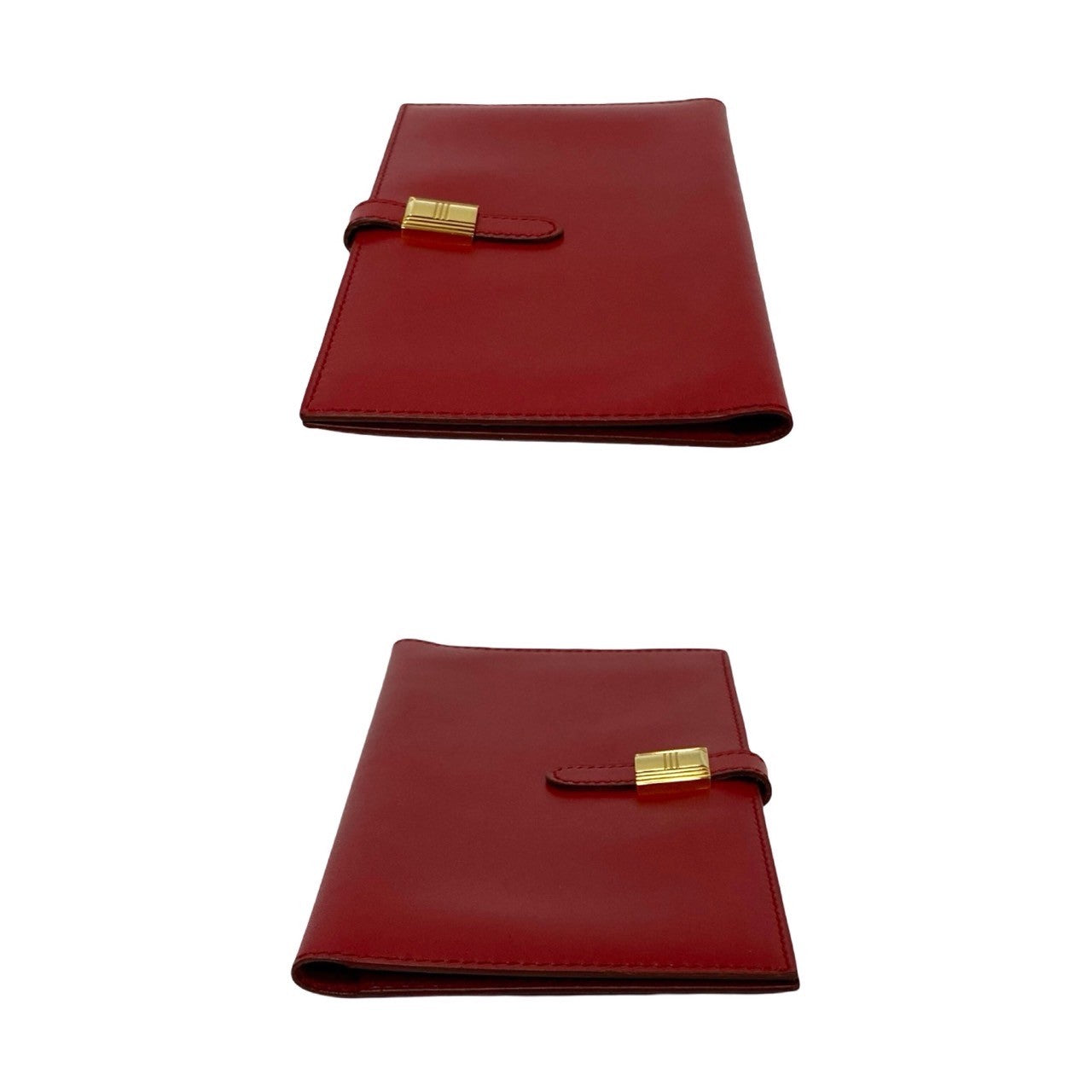 HERMES Long Wallet Purse leather Red Saumur Diane