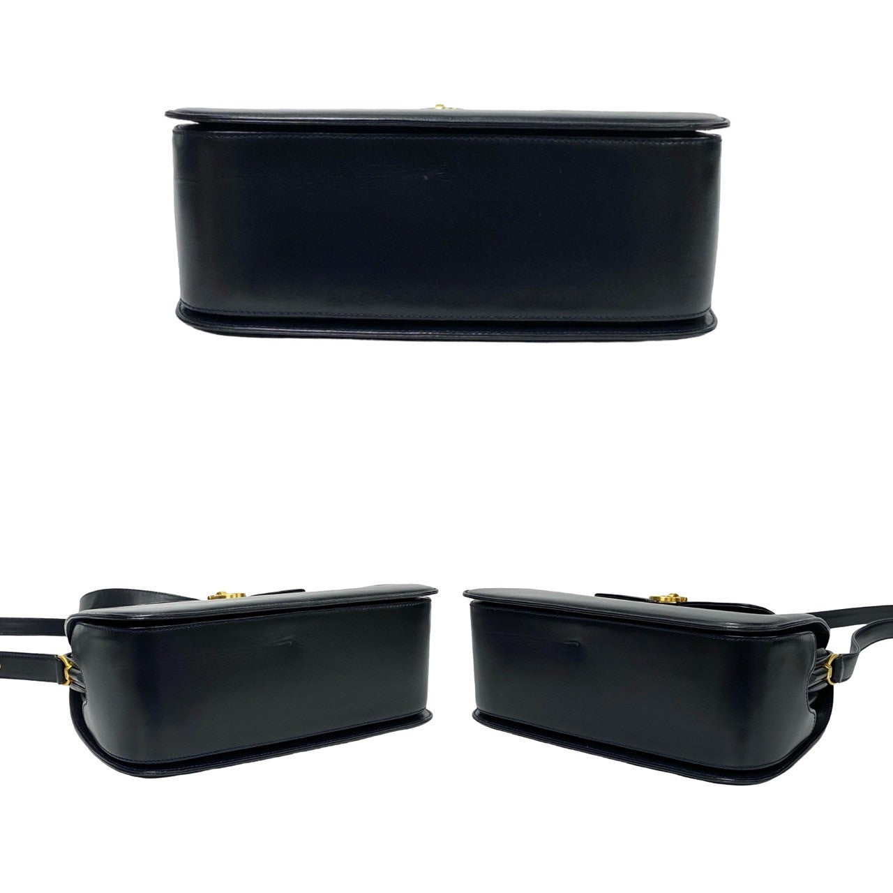 GUCCI Shoulder Bag Calfskin Navy