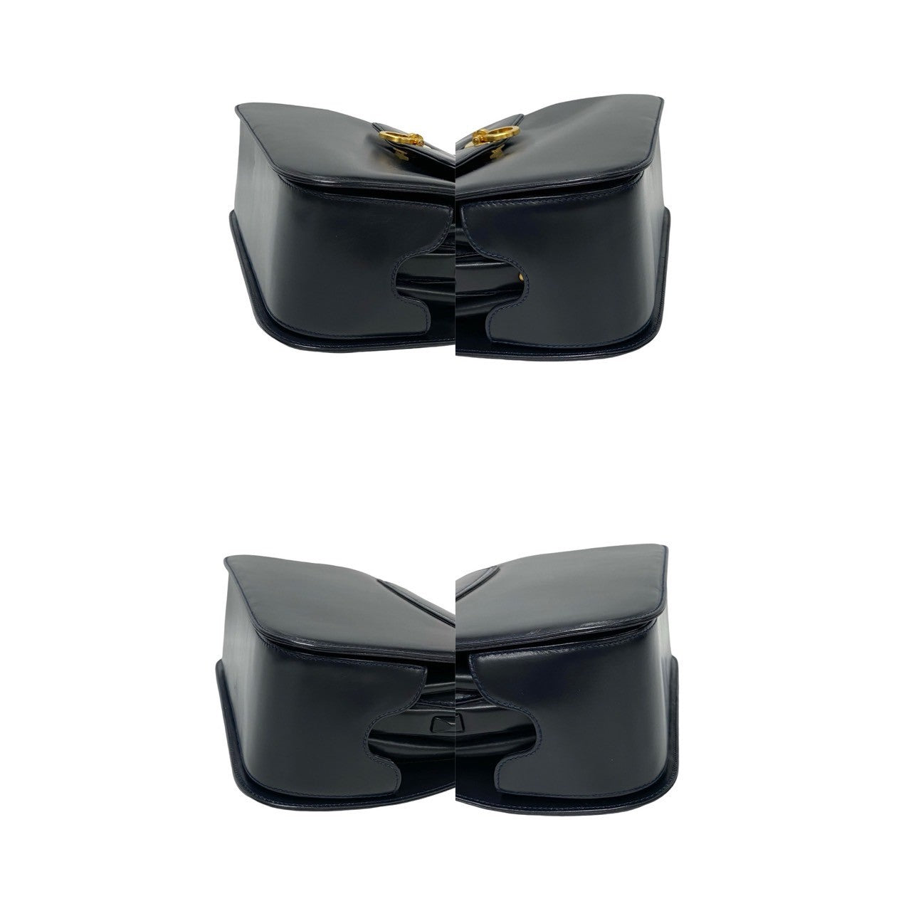 GUCCI Shoulder Bag Calfskin Navy