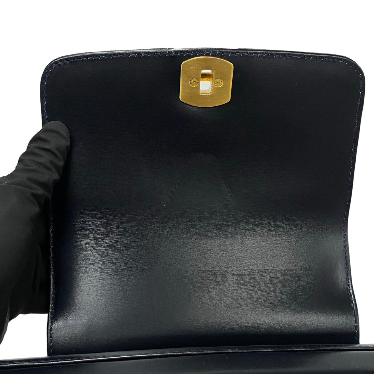 GUCCI Shoulder Bag Calfskin Navy