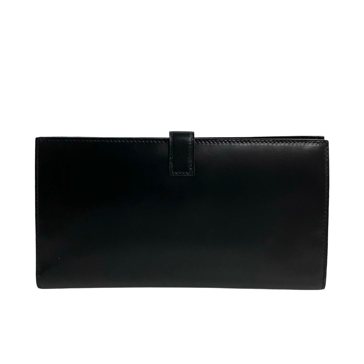 HERMES Long Wallet Purse Box scarf black Saumur Diane