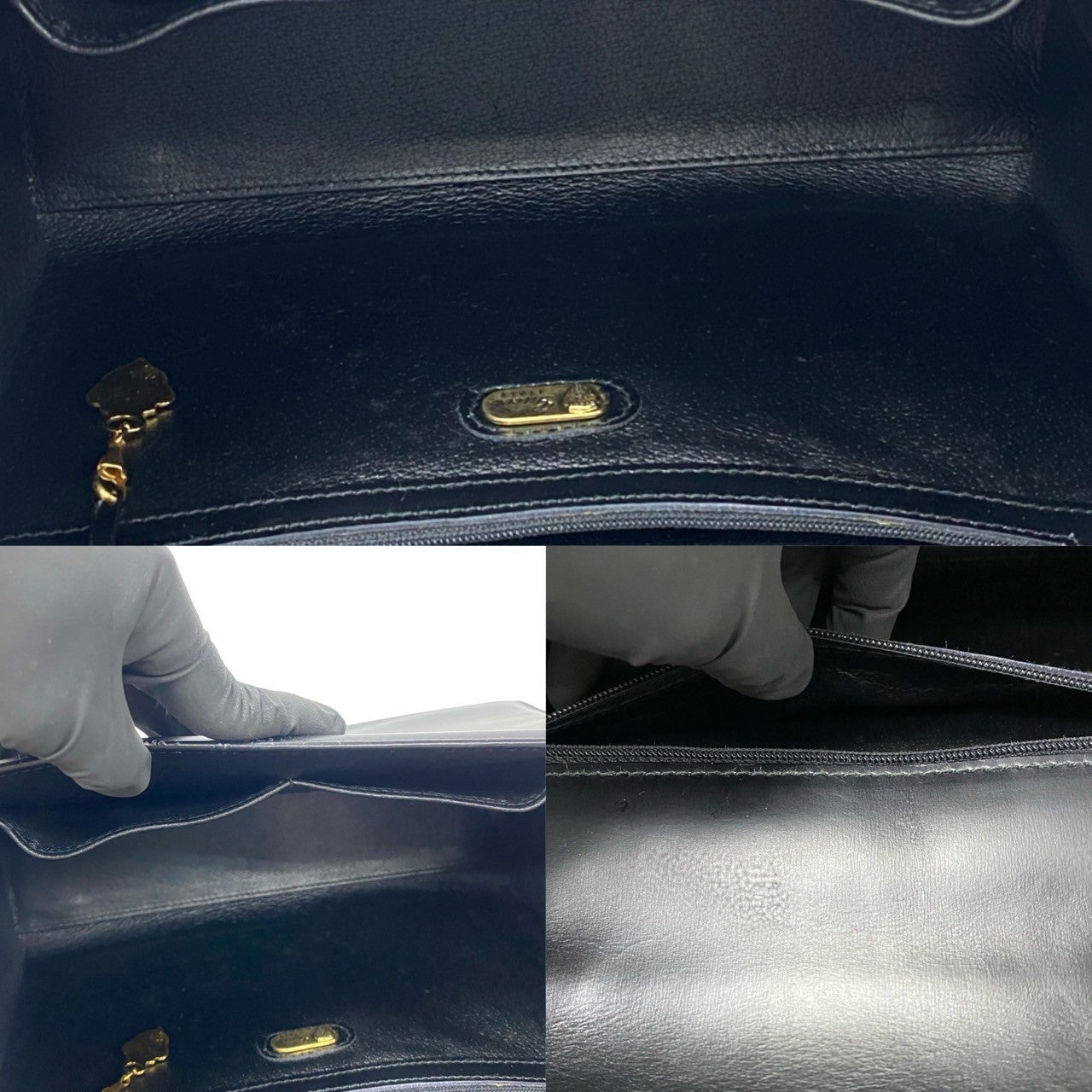 GUCCI Handbag leather black