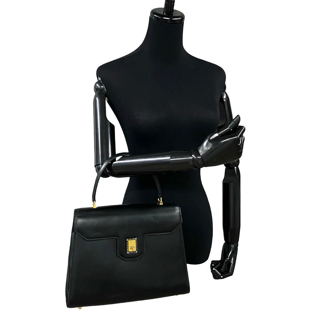 GUCCI Handbag leather black
