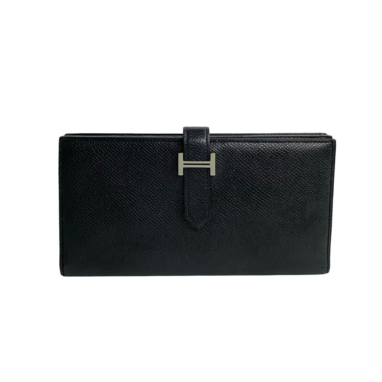 HERMES Long Wallet Purse Epsom black Beansufla