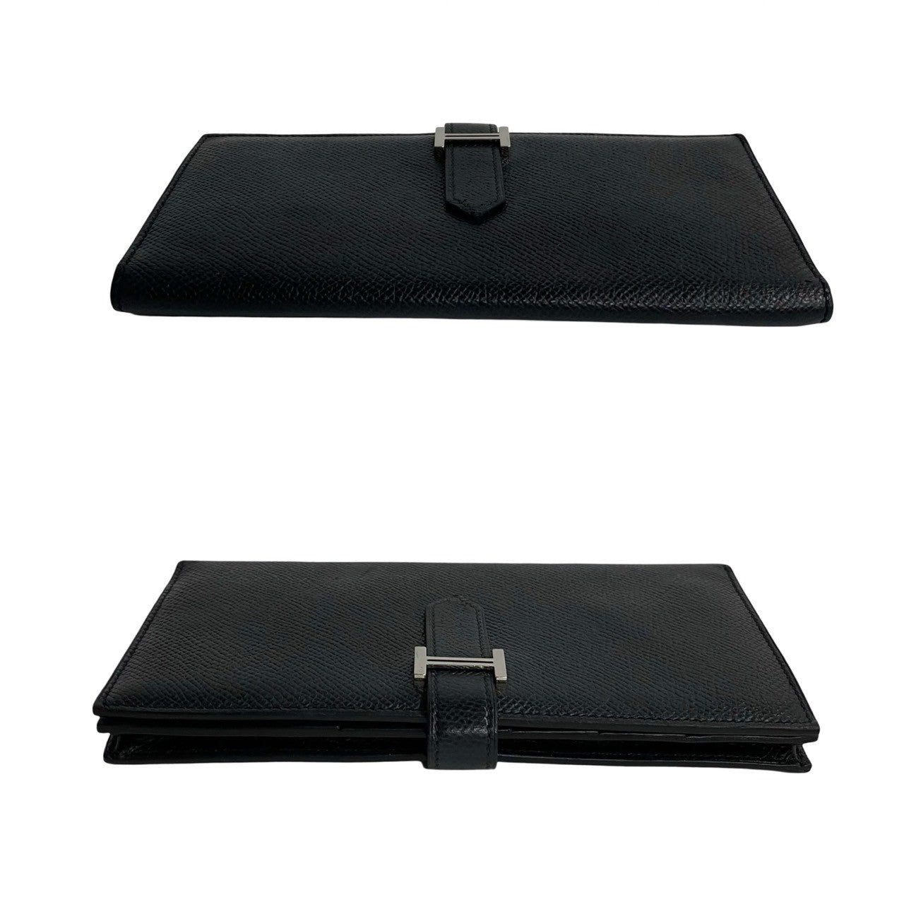 HERMES Long Wallet Purse Epsom black Beansufla