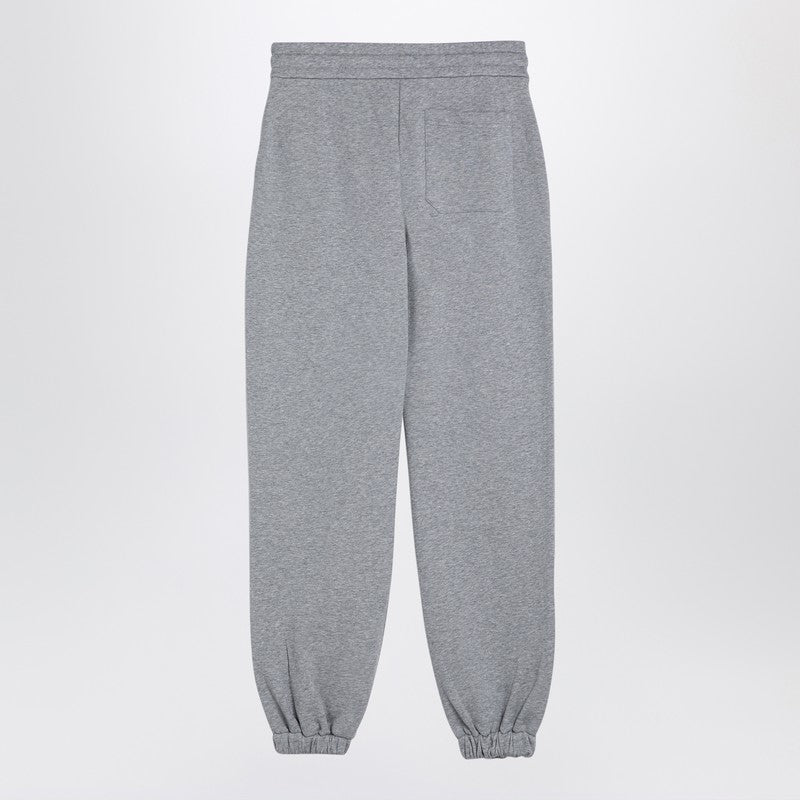 Gucci Grey Cotton Jogging Trousers With Logo Women