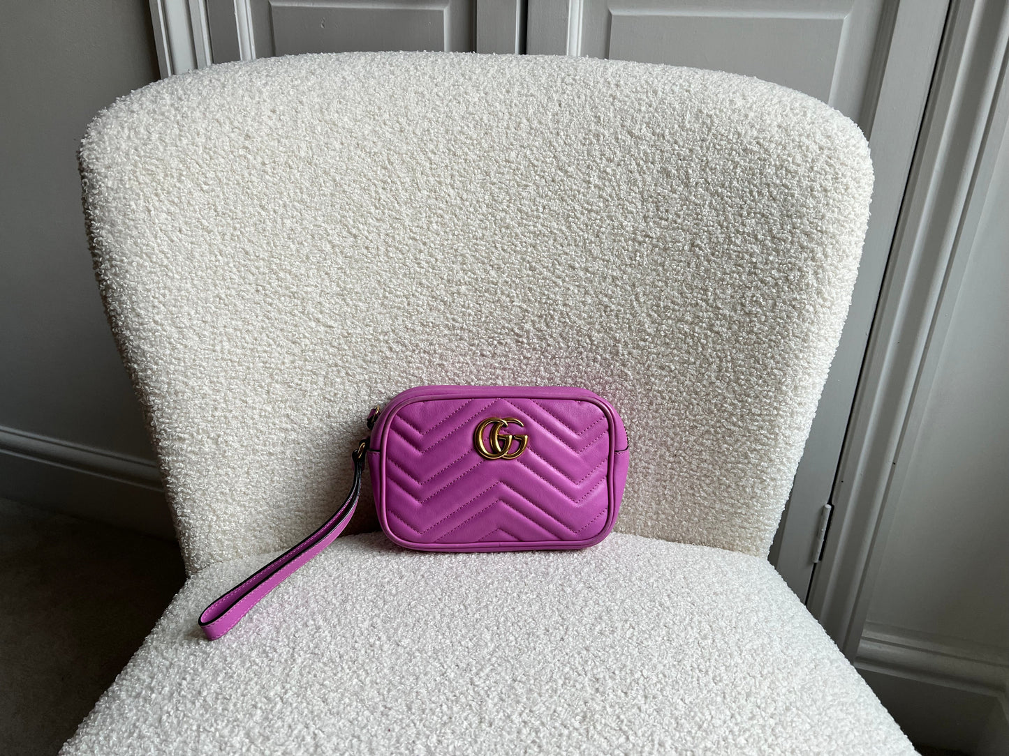 Gucci GG Pink Marmont Clutch