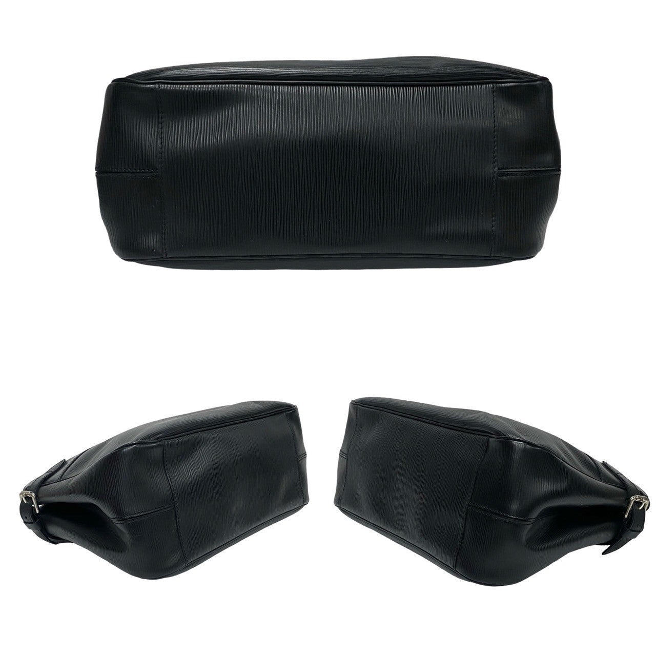 LOUIS VUITTON Handbag leather black Passy PM