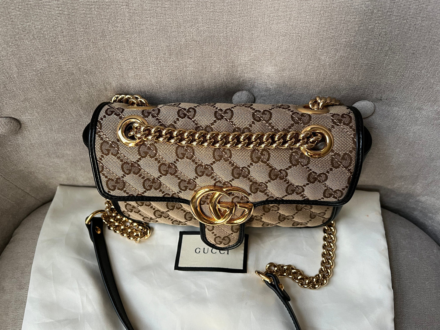 Gucci GG Beige Marmont Mini Shoulder Bag (RRP £1,470)