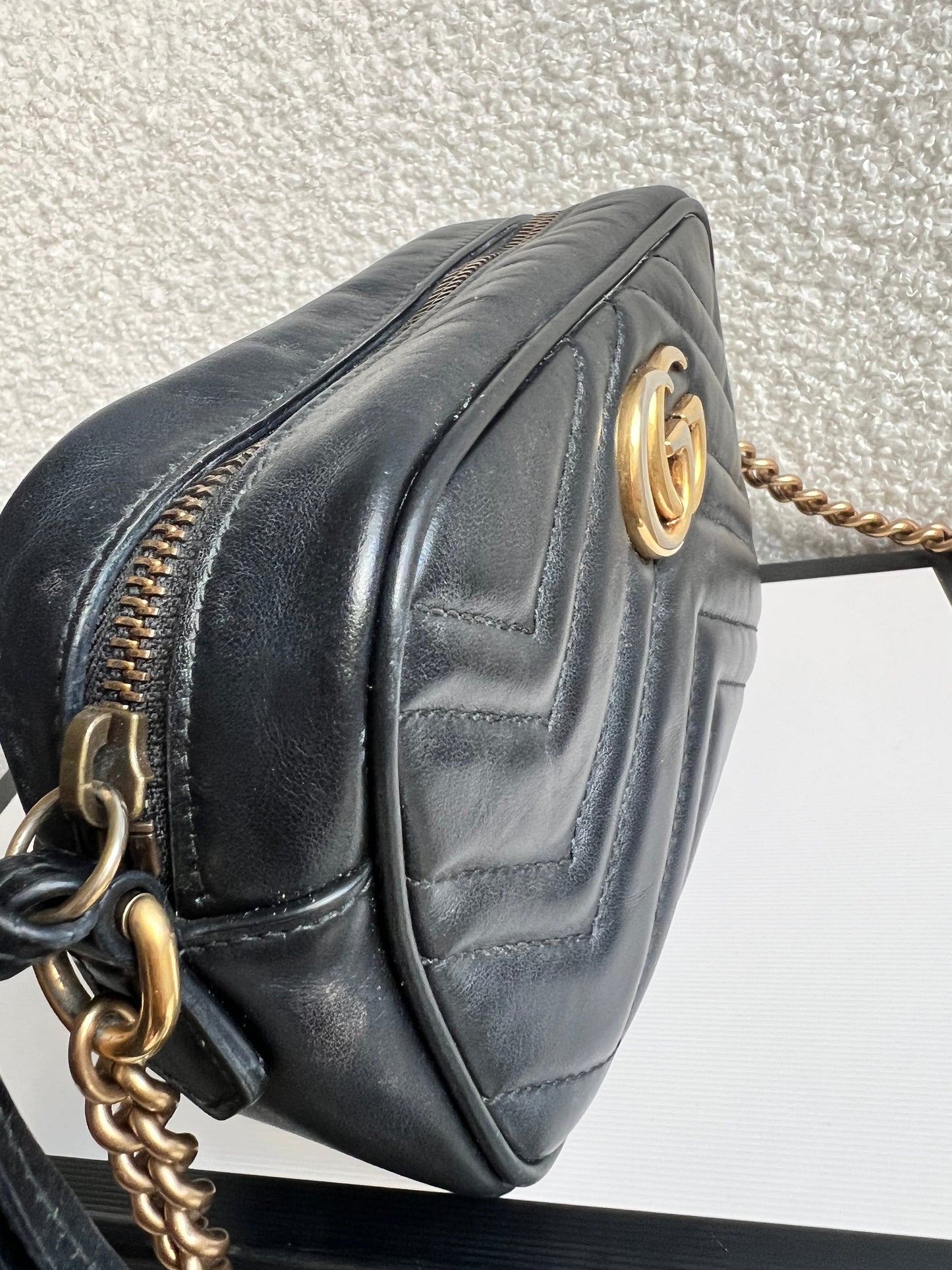 Gucci GG Black Marmont Mini Shoulder Bag (RRP £1,360)