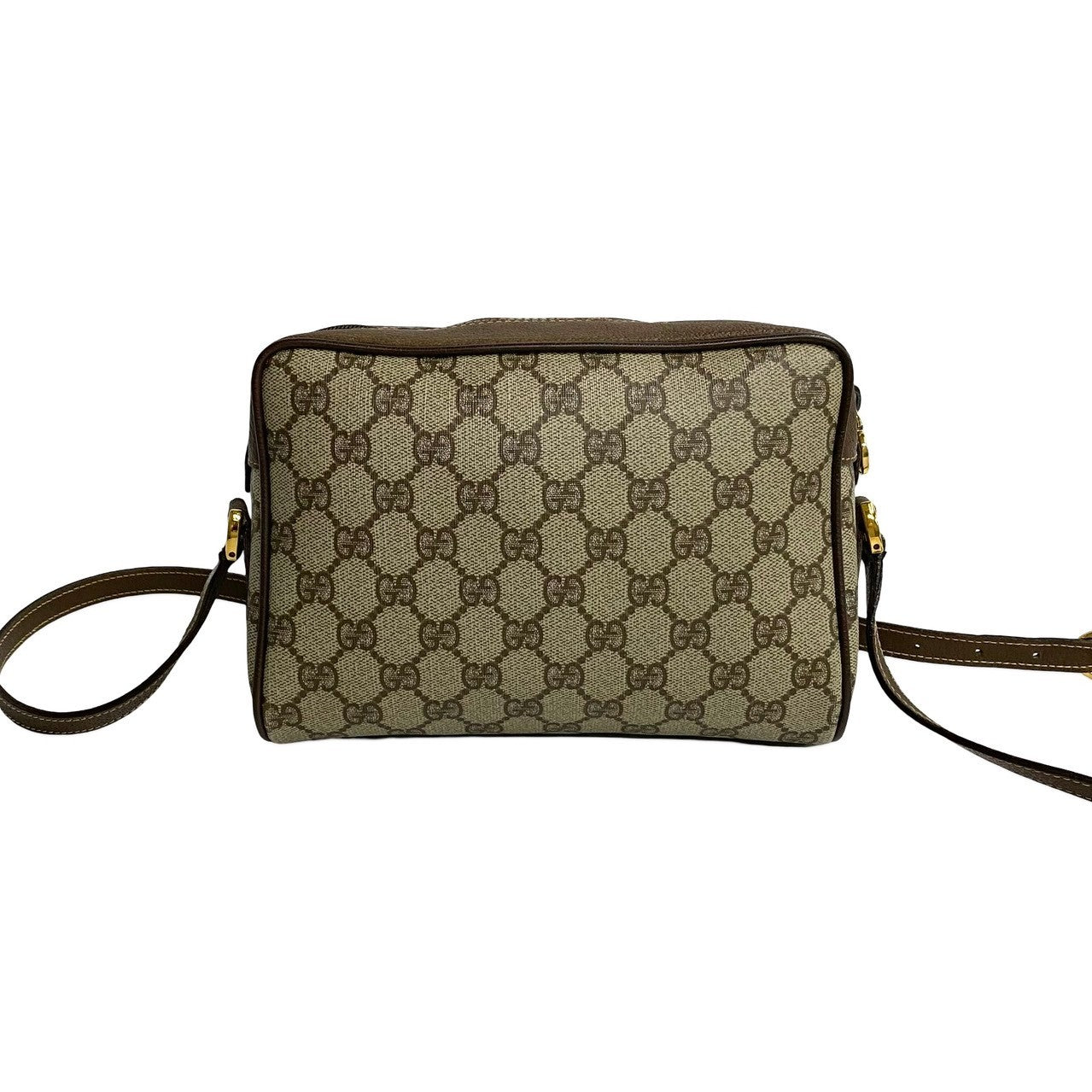 GUCCI Shoulder Bag leather Brown Sherry line Old Gucci